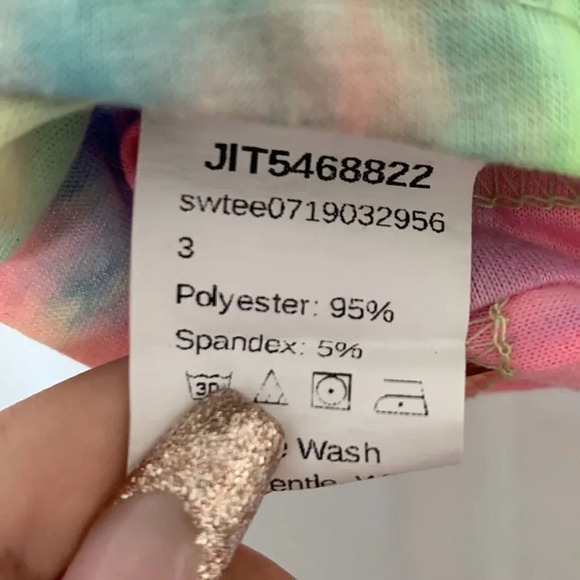 Shein Tie Dye Eye Wink Crop Top - Picture 5 of 5